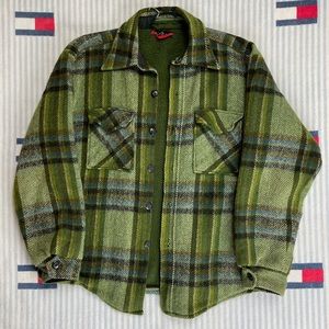 Vintage 60s CPO Plaid Sherpa Lined Flannel Button down
